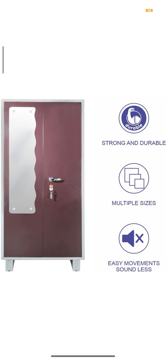 NRK DELUXE Metal Almirah (Finish Color - Brown, Pre-assembled)