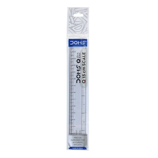 DOMS Premium Plastic Scale – 15cm / 30cm | Transparent & Accurate Measurement