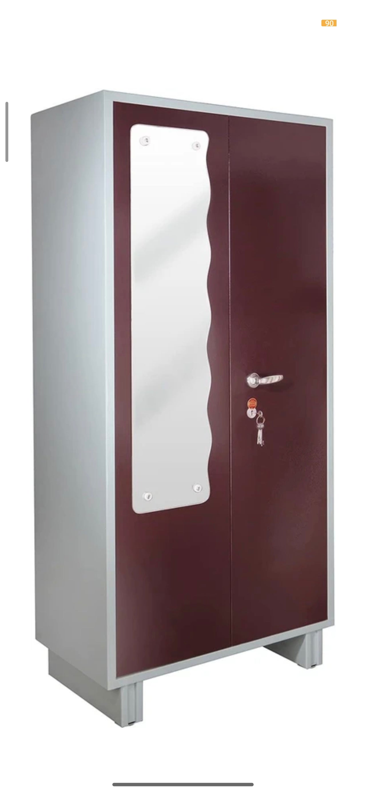 NRK DELUXE Metal Almirah (Finish Color - Brown, Pre-assembled)