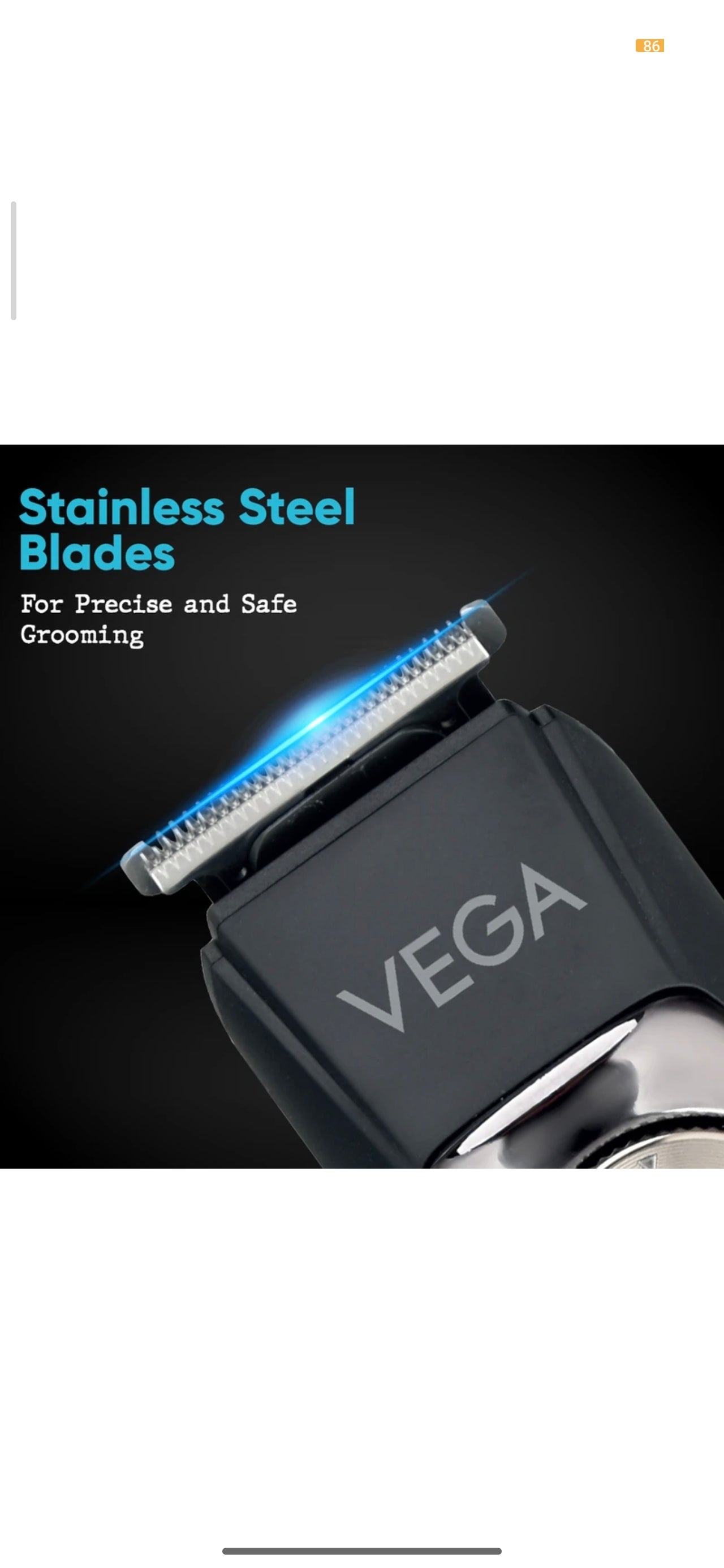 VEGA 9-in-1 Pro Multi Grooming Trimmer for Men (VHTH-32) – 150 min Runtime, 40 Length Settings, Black