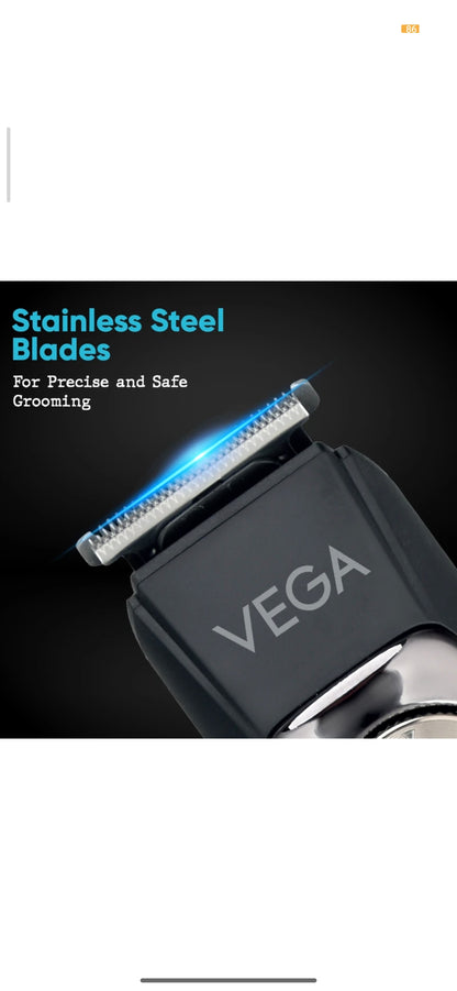 VEGA 9-in-1 Pro Multi Grooming Trimmer for Men (VHTH-32) – 150 min Runtime, 40 Length Settings, Black