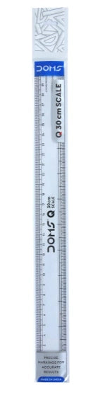 DOMS Premium Plastic Scale – 15cm / 30cm | Transparent & Accurate Measurement