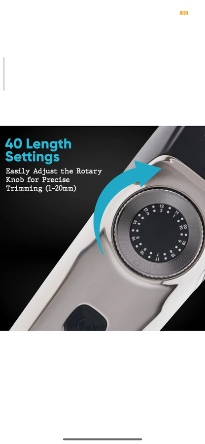 VEGA 9-in-1 Pro Multi Grooming Trimmer for Men (VHTH-32) – 150 min Runtime, 40 Length Settings, Black